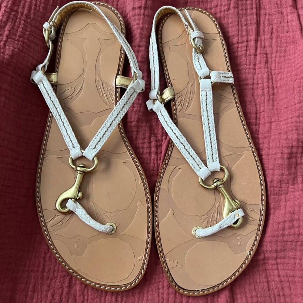 Coach Vintage Sandals these are 7.5 but I’m normally an 8 and they fit me fine.